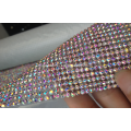 High Quality Aluminium Mesh with Shiny Chaton and Strong Glue On Back Side